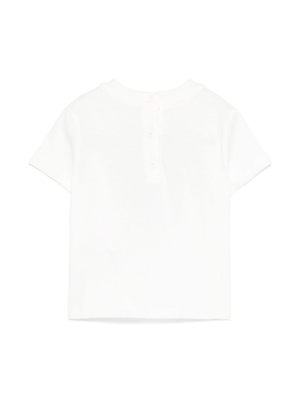 T-shirt per neonato Fendi Kids bianco con stampa grafica sul davanti - Rubino Kids