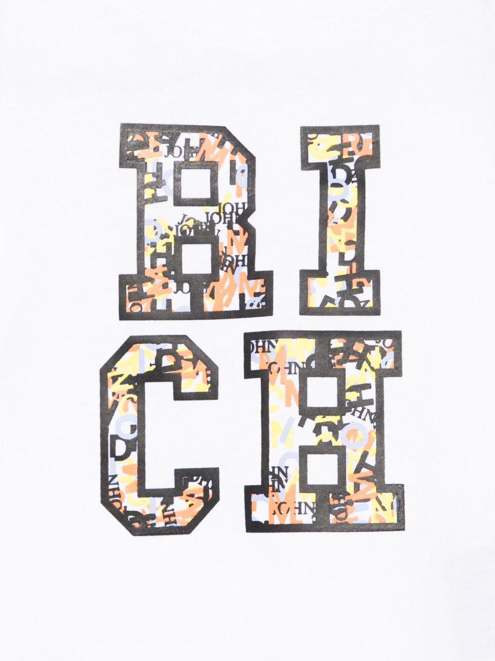 T-shirt per neonato John Richmond Junior bianco con logo - Rubino Kids