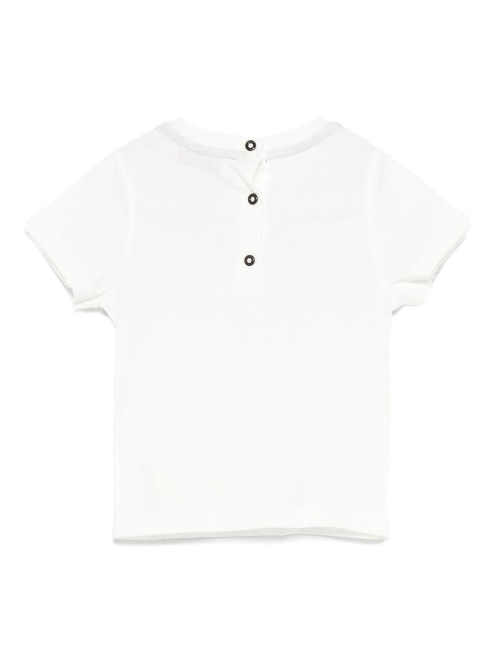 T-shirt per neonato Missoni Kids bianca con motivo a chevron - Rubino Kids