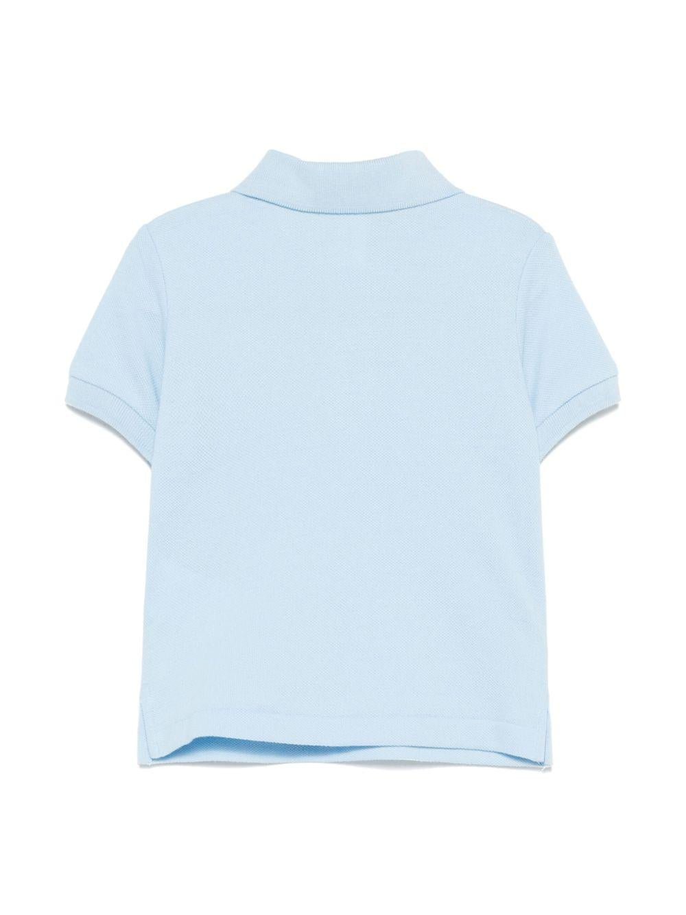 T-shirt per neonato Polo Ralph Lauren Kids azzurra con logo ricamato - Rubino Kids