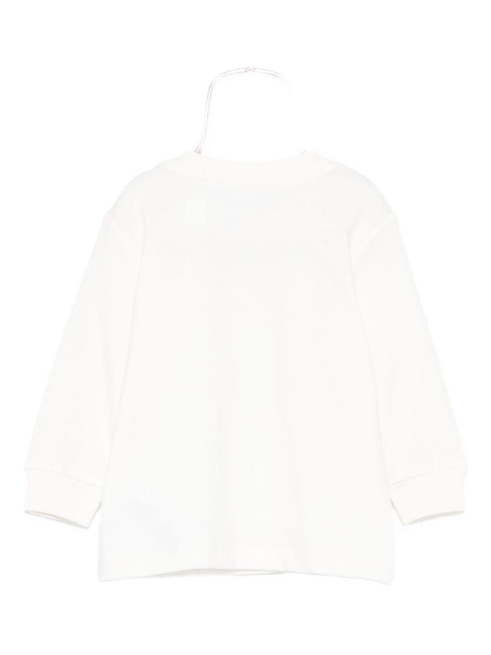 T-shirt per neonato Polo Ralph Lauren Kids bianca con stampa orsetto - Rubino Kids