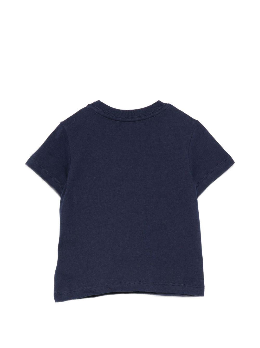 T-shirt per neonato Polo Ralph Lauren Kids blu con motivo Polo Bear - Rubino Kids