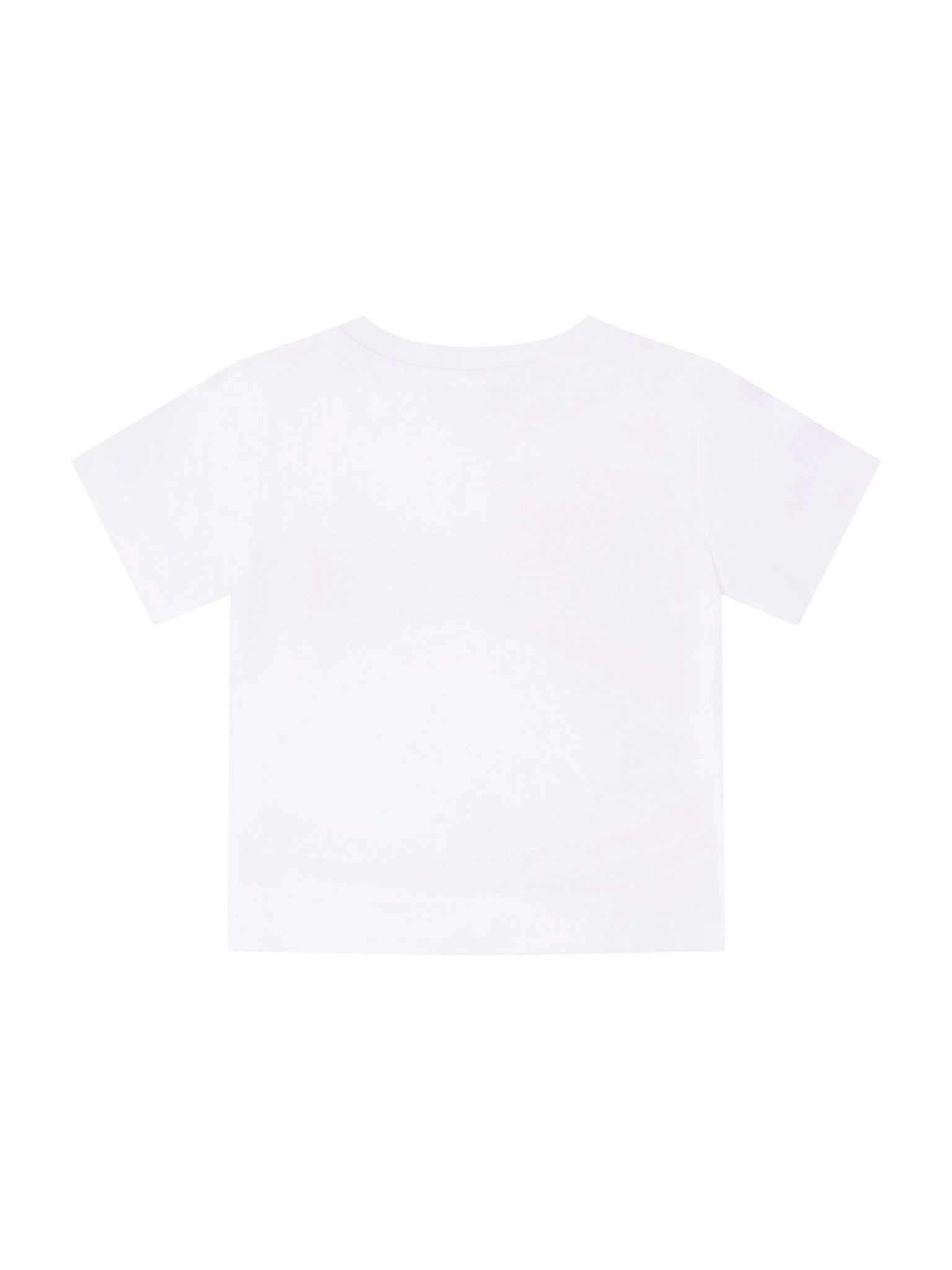 T-shirt per neonato Stella McCartney Kids bianca con stampa balene sul davanti - Rubino Kids
