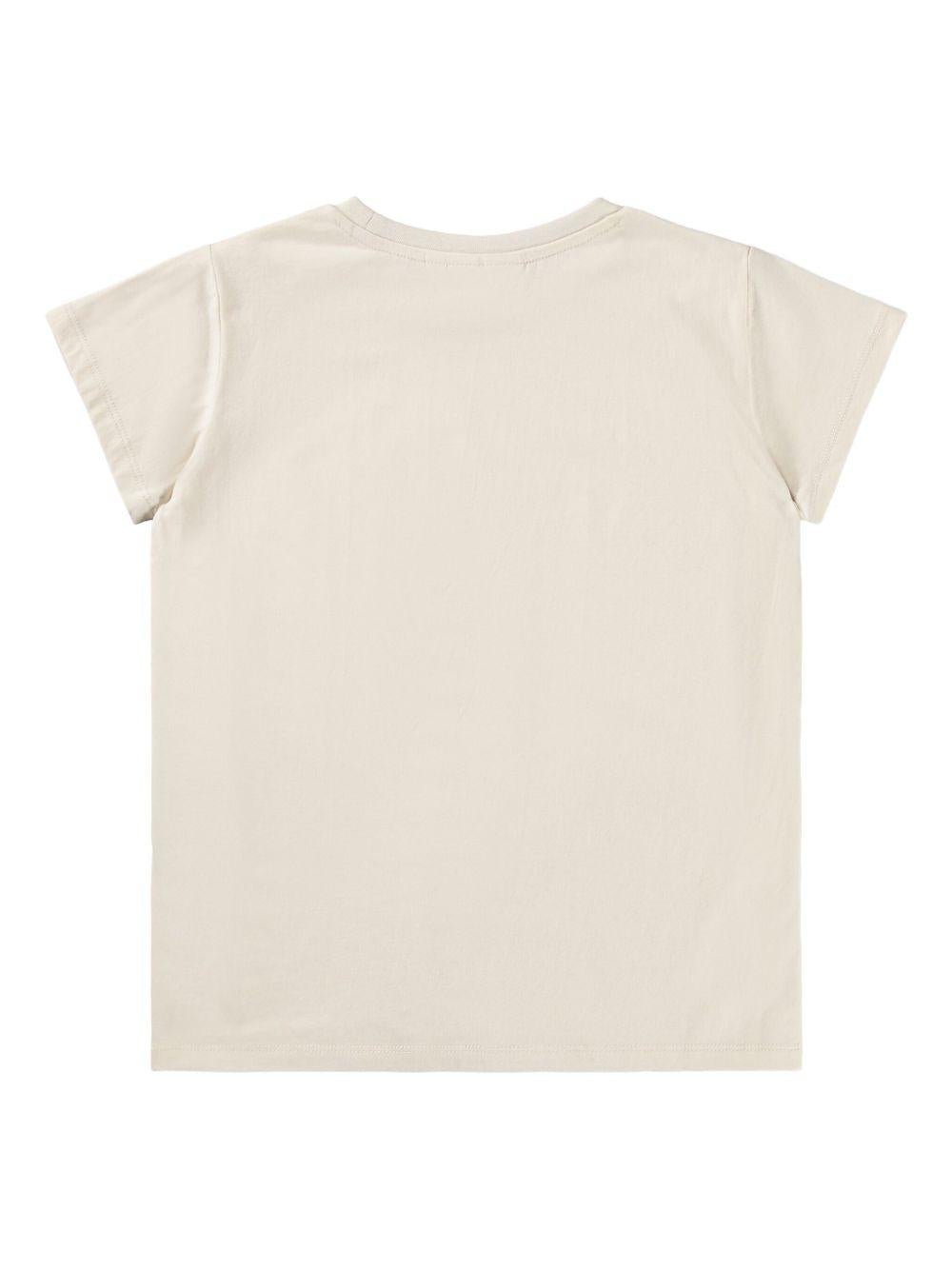 T-shirt Ranva per bambina Molo beige con motivo a cuori - Rubino Kids