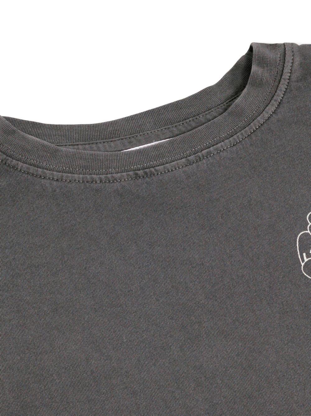 T-shirt Runi per bambina Molo grigia con stampa grafica cuore - Rubino Kids