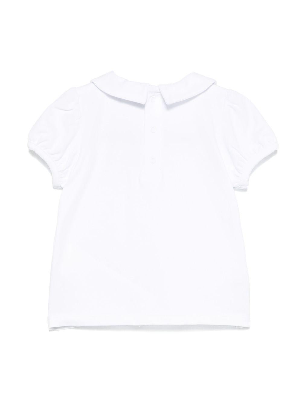 T-shirt Teddy Bear per neonato Moschino Kids bianco con orlo dritto - Rubino Kids