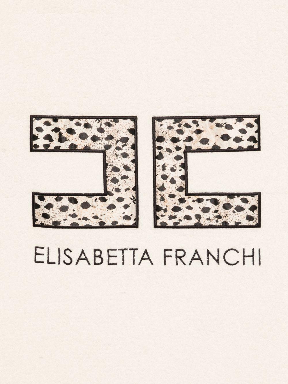 Telo mare per bambina Elisabetta Franchi La Mia Bambina bianco con dettaglio logo - Rubino Kids