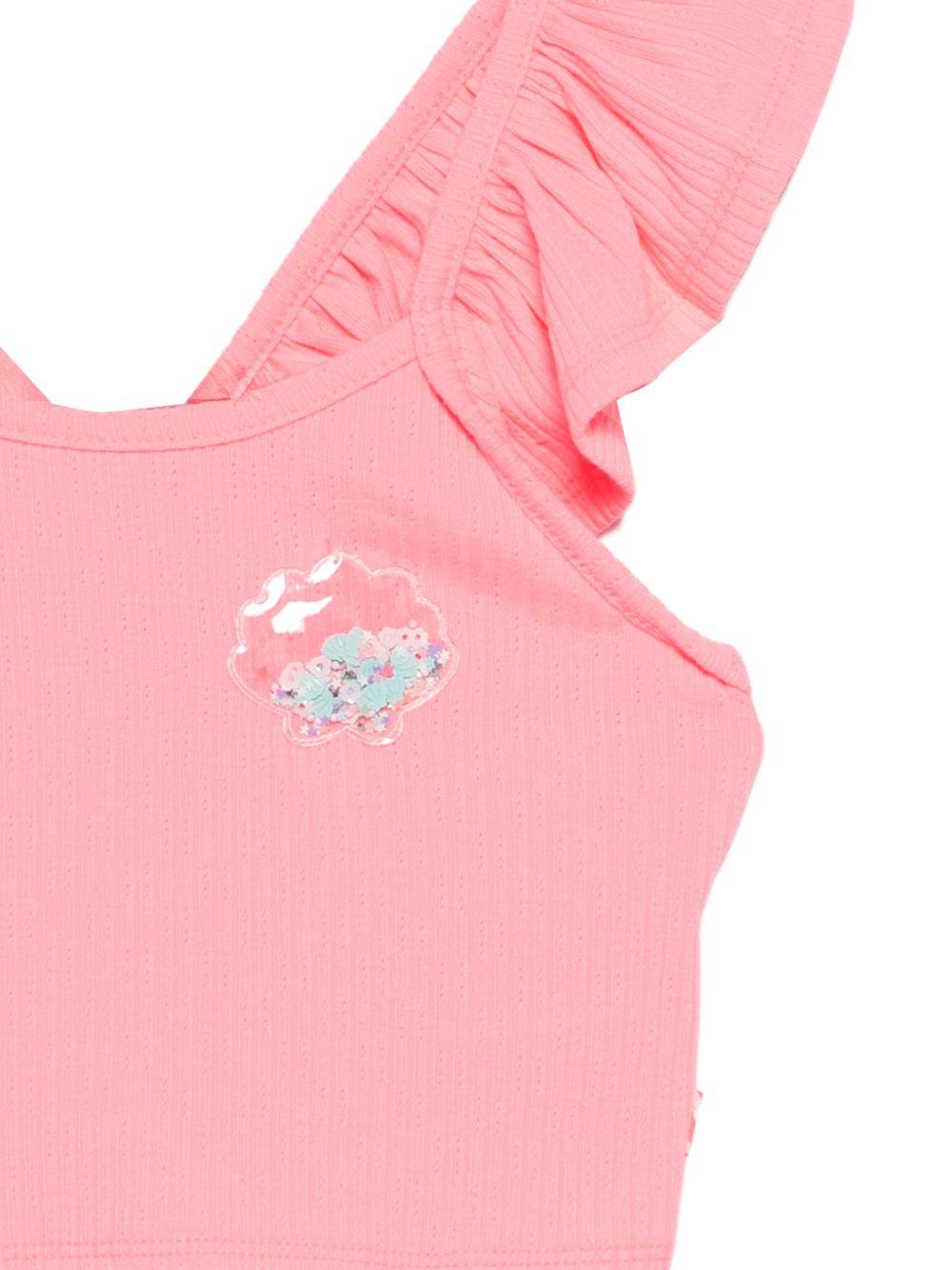 Top per bambina Billieblush rosa con ruches - Rubino Kids