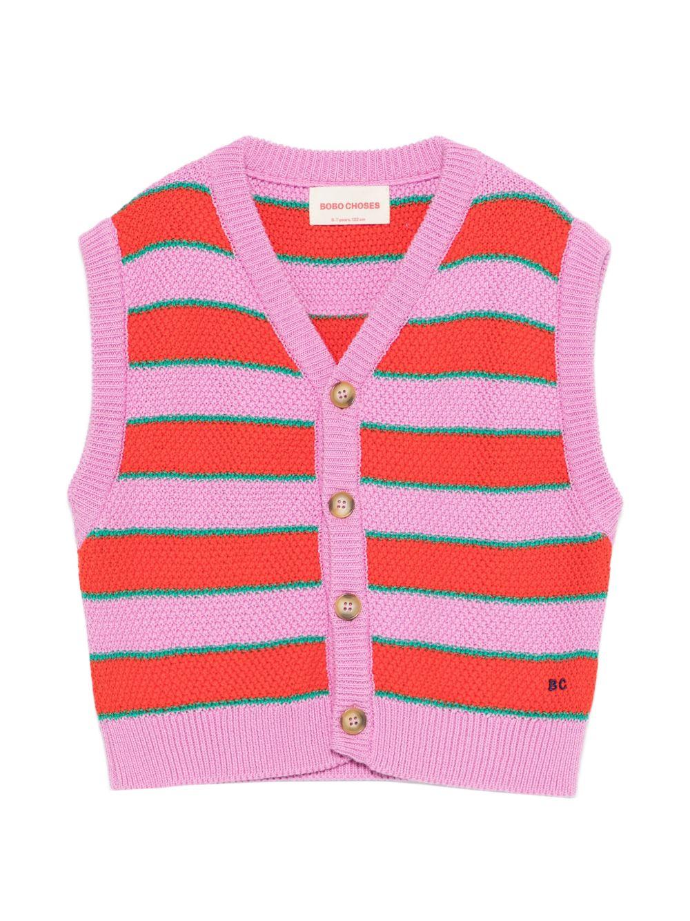 Top per bambina Bobo Chose multicolore con design a righe - Rubino Kids