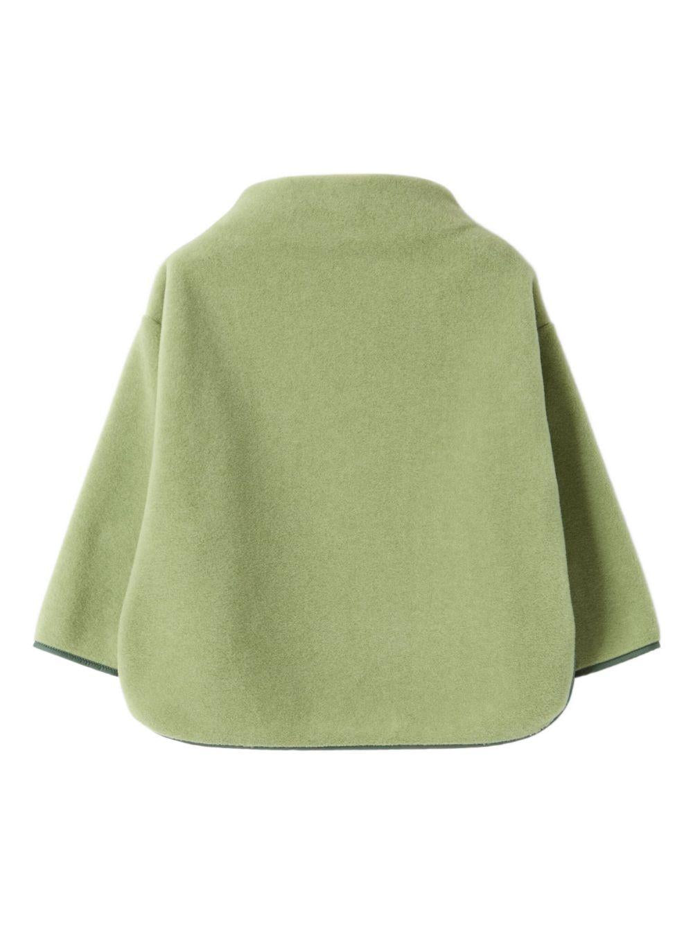 Top per bambina Il Gufo verde a collo alto con bordo a contrasto - Rubino Kids