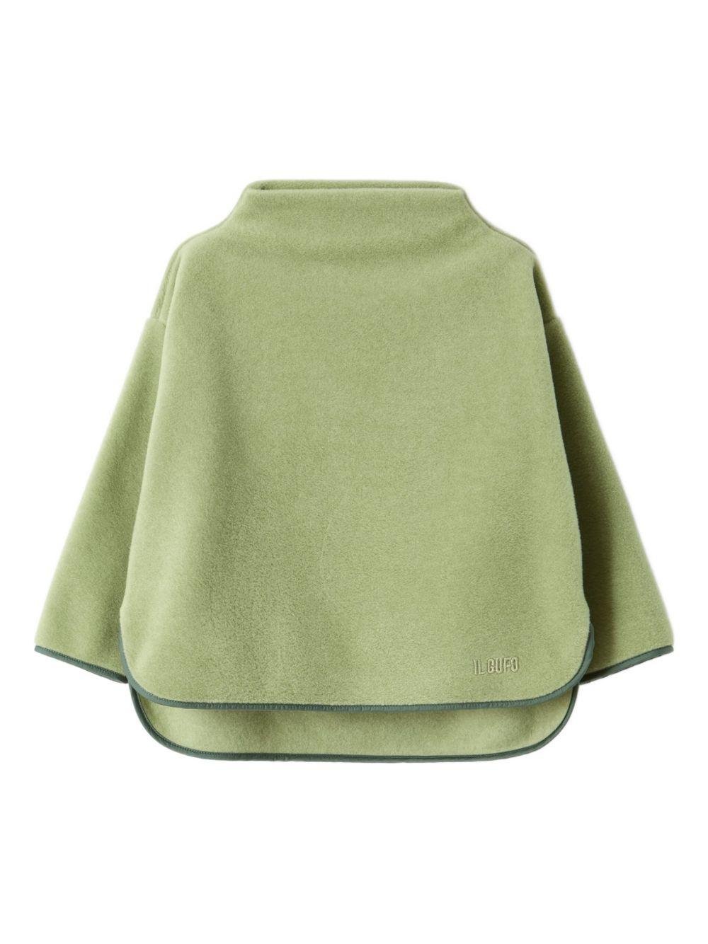 Top per bambina Il Gufo verde a collo alto con bordo a contrasto - Rubino Kids