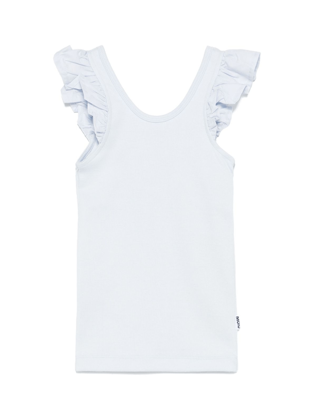 Top per bambina Molo azzurro con ruches e scollo ampio - Rubino Kids