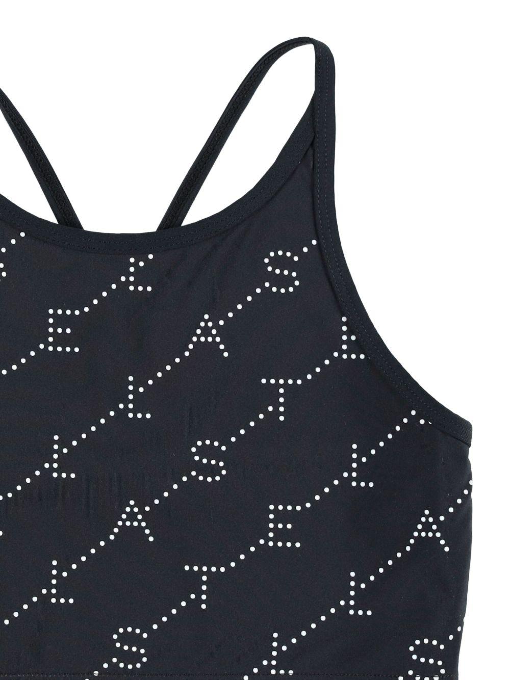 Top per bambina Stella McCartney Kids nero con spalline incrociate - Rubino Kids