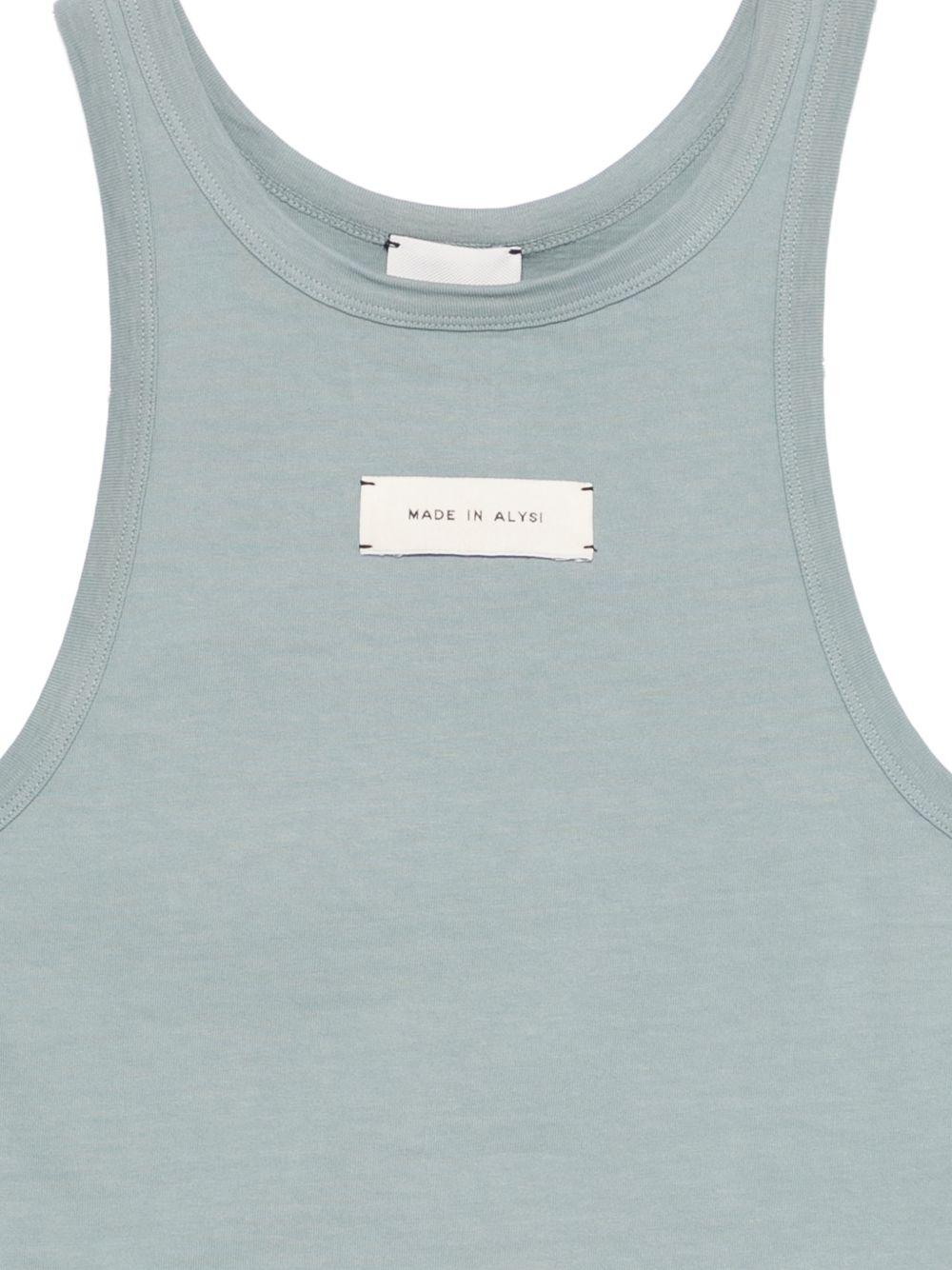 Top per donna Alysi azzurro con logo sul davanti - Rubino Kids