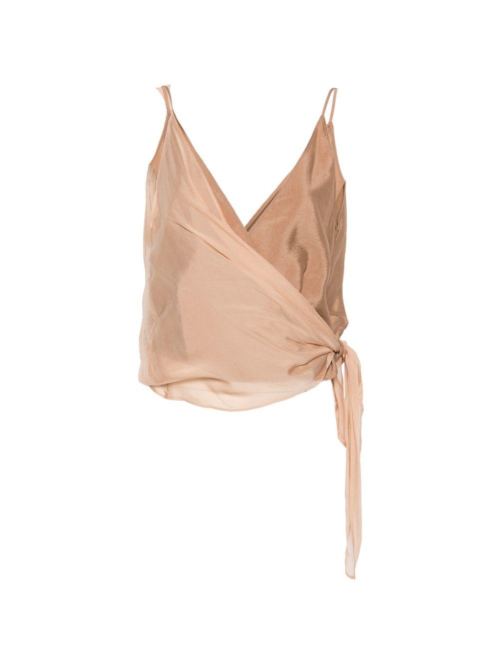 Top per donna Alysi beige con scollo a V - Rubino Kids