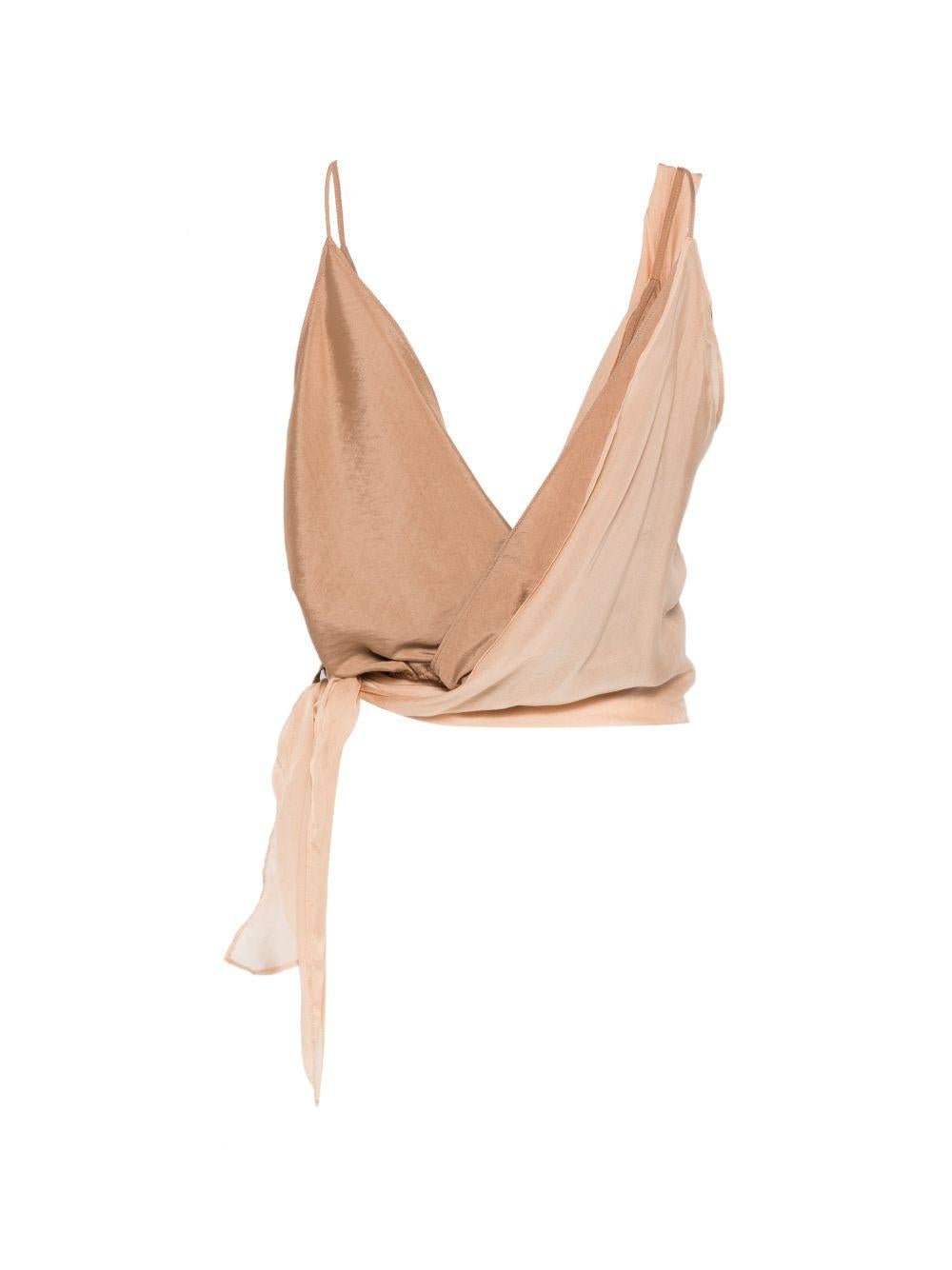 Top per donna Alysi beige con scollo a V - Rubino Kids