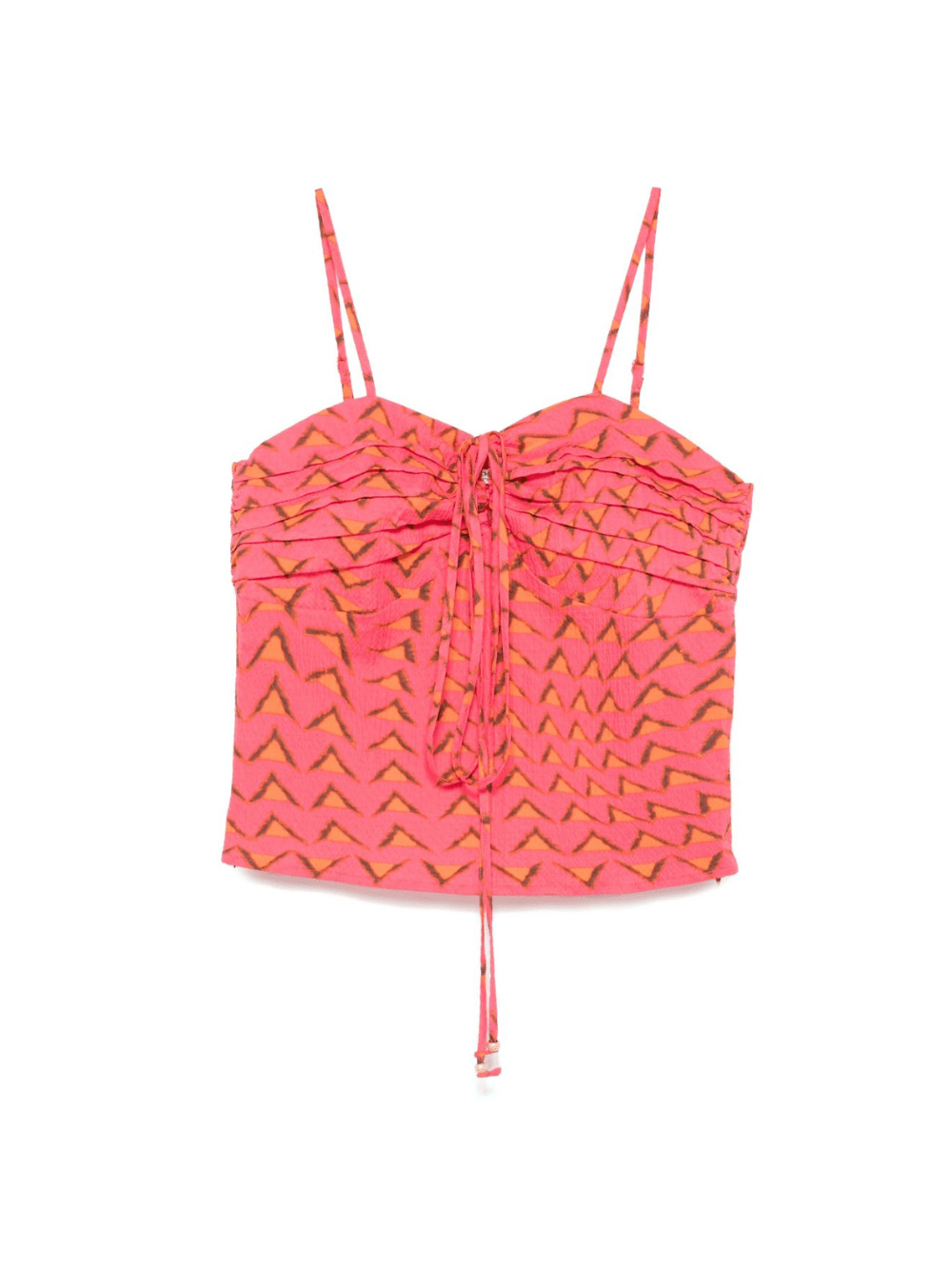 Top per donna Scotch & Soda rosa con motivo seersucker - Rubino Kids