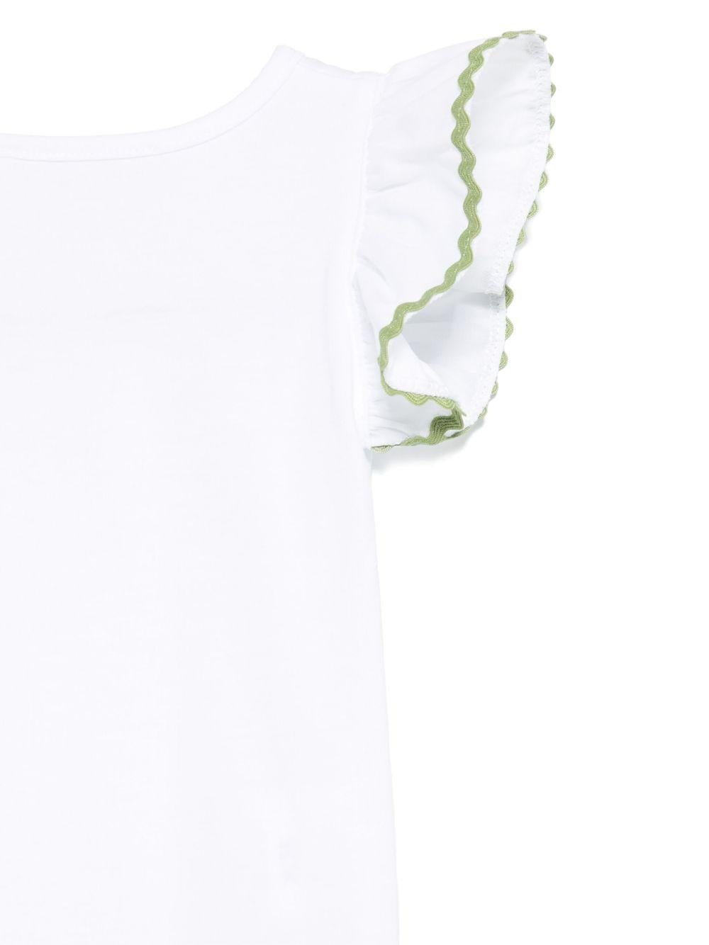 Top per neonata Mariella Ferrari bianco con dettaglio a smerlo - Rubino Kids