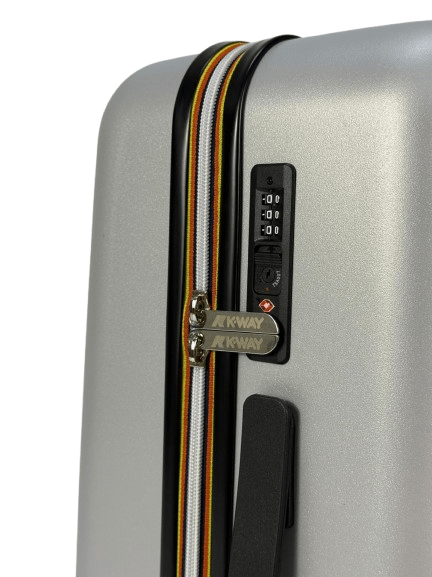 Trolley Eudoxieur per bambini K - Way Kids grigio con monogramma K - Way in rilievo tono su tono - Rubino Kids