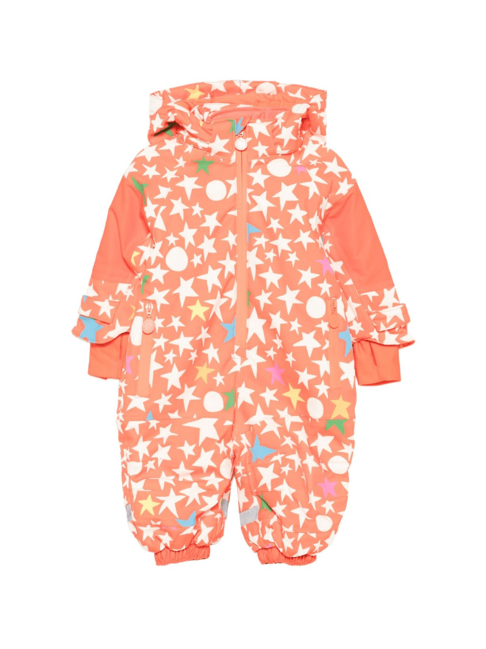 Tuta da neve per neonati Stella McCartney Kids arancione con motivo stelle - Rubino Kids