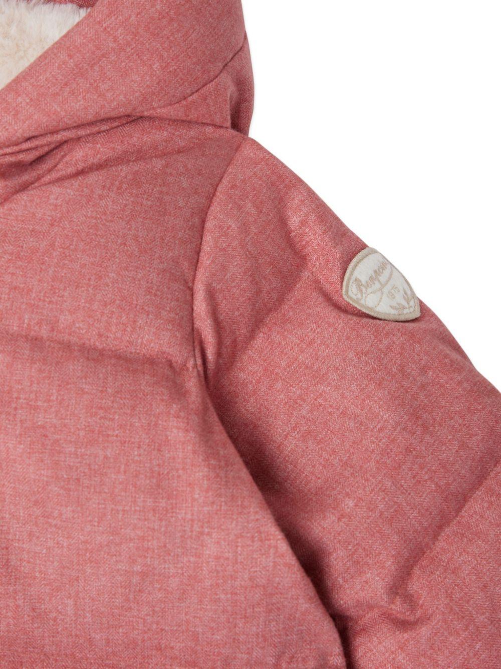 Tuta da neve trapuntata per neonata Bonpoint rosa con cappuccio - Rubino Kids