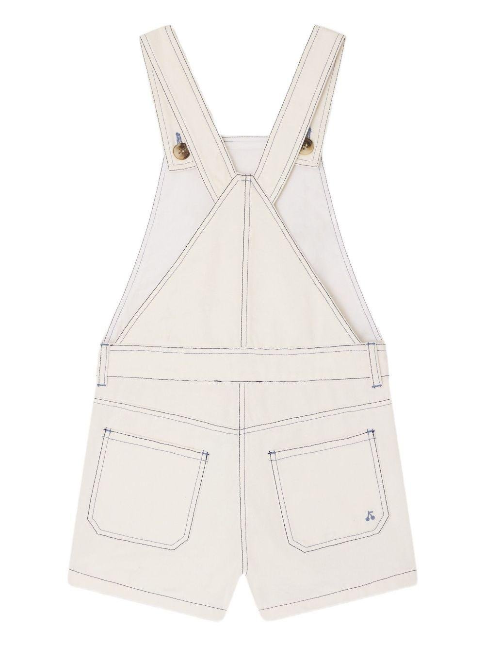 Tuta Laga per bambina Bonpoint bianca con logo sul davanti - Rubino Kids