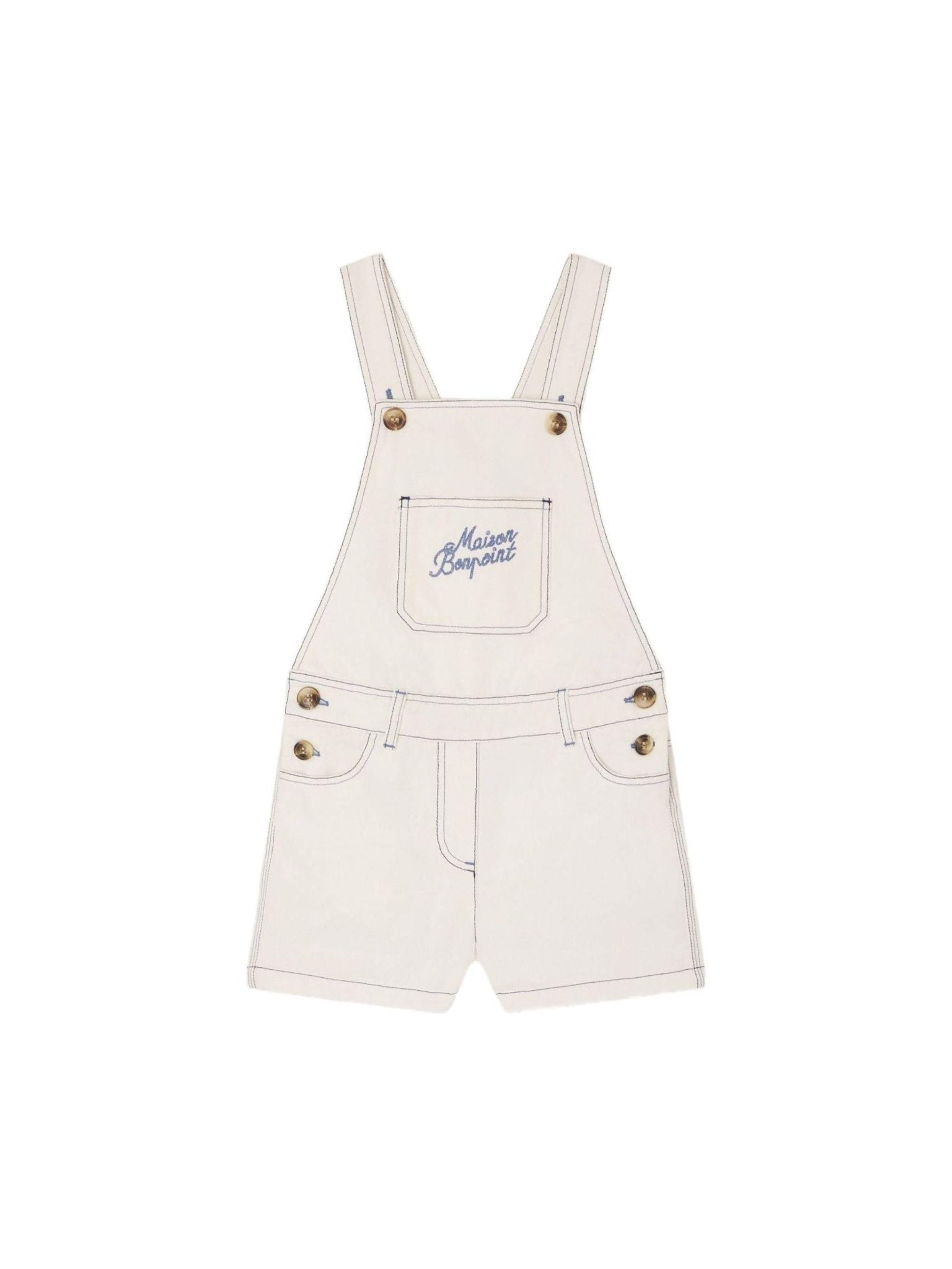 Tuta Laga per bambina Bonpoint bianca con logo sul davanti - Rubino Kids