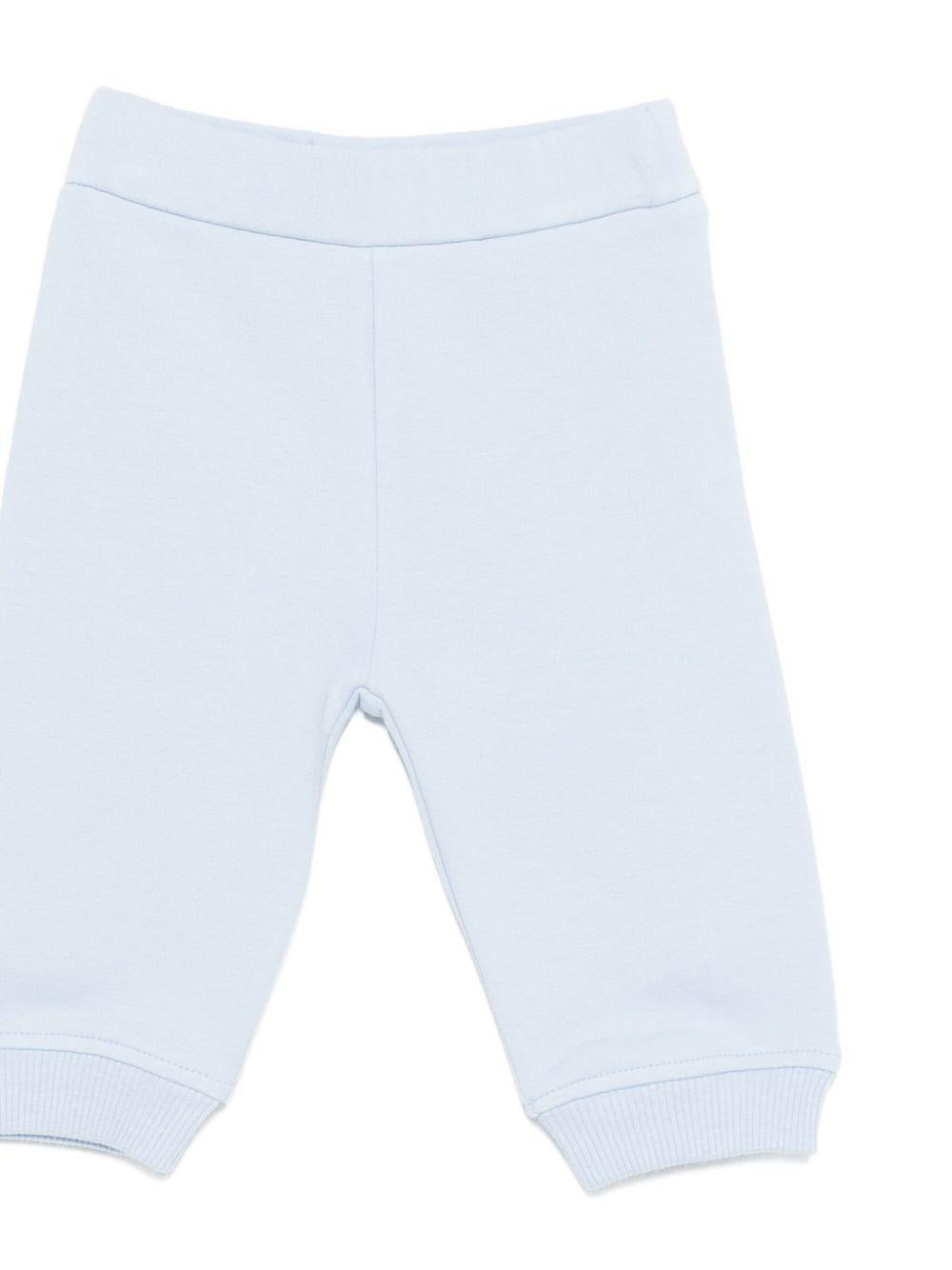 Tuta per neonato Moncler Enfant azzurro con logo ricamato - Rubino Kids