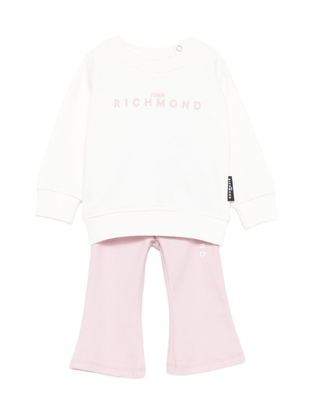 Tuta sportiva per neonata John Richmond Junior bianco con logo ricamato - Rubino Kids