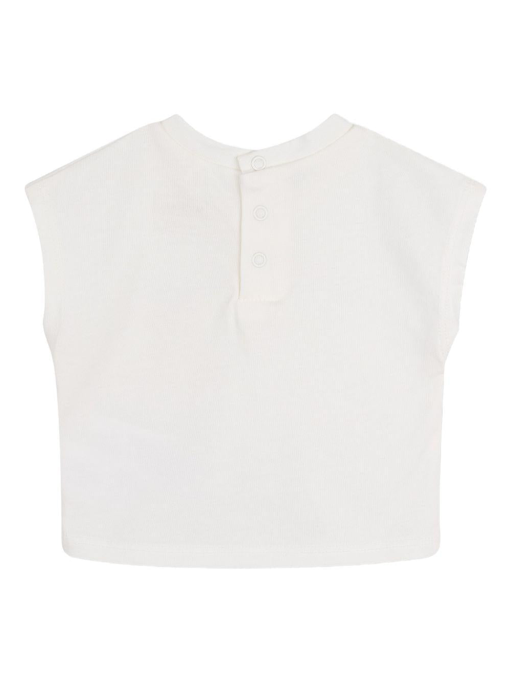 Tuta sportiva per neonata Michael Kors Kids bianco con stampa logo all - over - Rubino Kids