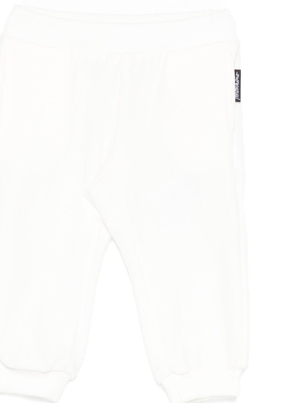 Tuta sportiva per neonata Moschino Kids bianco con ricamo Teddy Bear - Rubino Kids