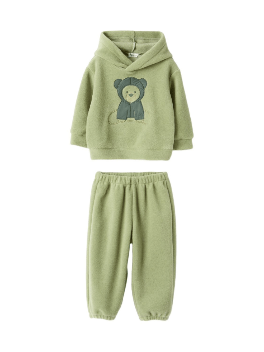 Tuta sportiva per neonato Il Gufo verde con cappuccio - Rubino Kids