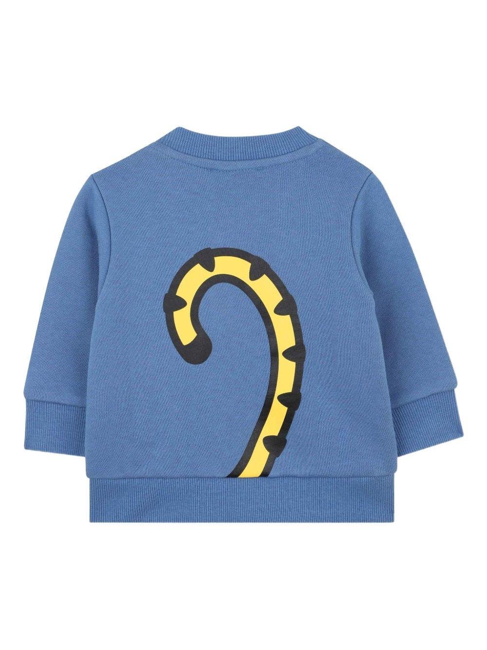 Tuta sportiva per neonato Kenzo Kids blu con stampa tigre - Rubino Kids
