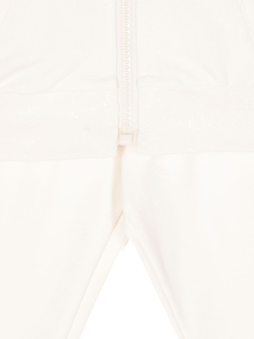 Tuta sportiva per neonato MSGM Kids beige chiaro con stampa logo sul retro - Rubino Kids