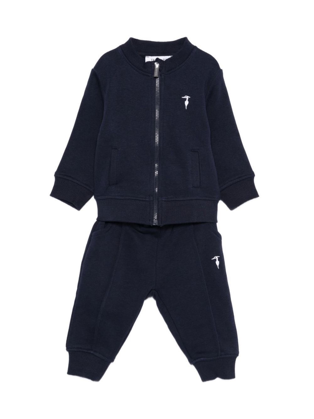 Tuta sportiva per neonato TRUSSARDI JUNIOR blu con logo ricamato - Rubino Kids