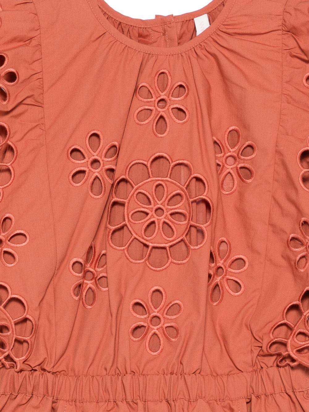 Tutina Awaken per bambina Zimmermann Kids arancione con dettagli smerlati - Rubino Kids