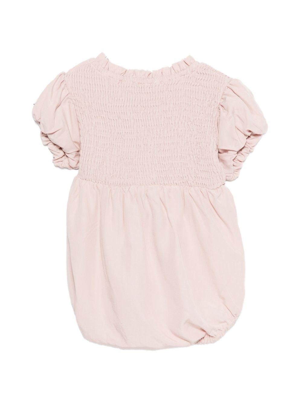 Tutina Eledor per neonata Donsje rosa con corpetto arricciato - Rubino Kids