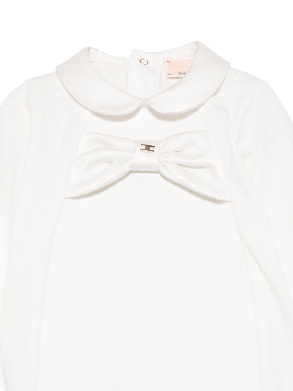 Tutina per neonata Elisabetta Franchi La Mia Bambina bianca con dettaglio fiocco - Rubino Kids