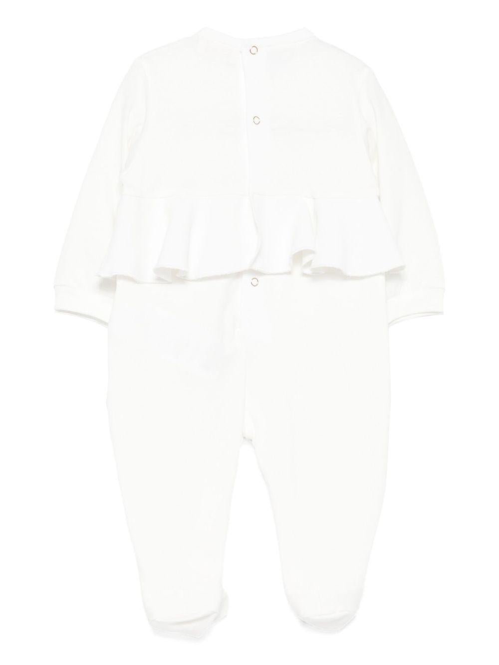 Tutina per neonata Elisabetta Franchi La Mia Bambina bianca con dettaglio fiocco - Rubino Kids