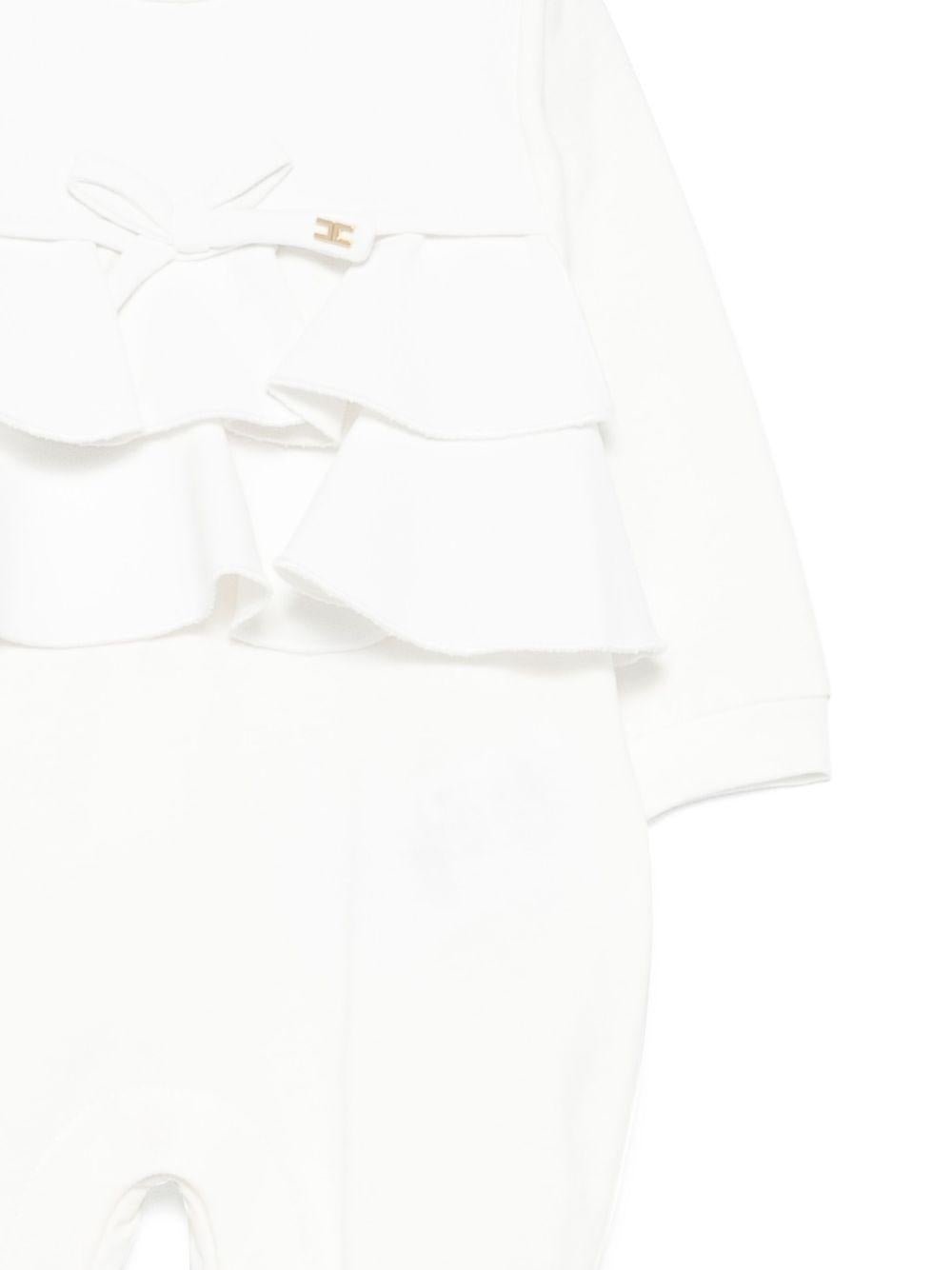 Tutina per neonata Elisabetta Franchi La Mia Bambina bianca con dettaglio fiocco - Rubino Kids