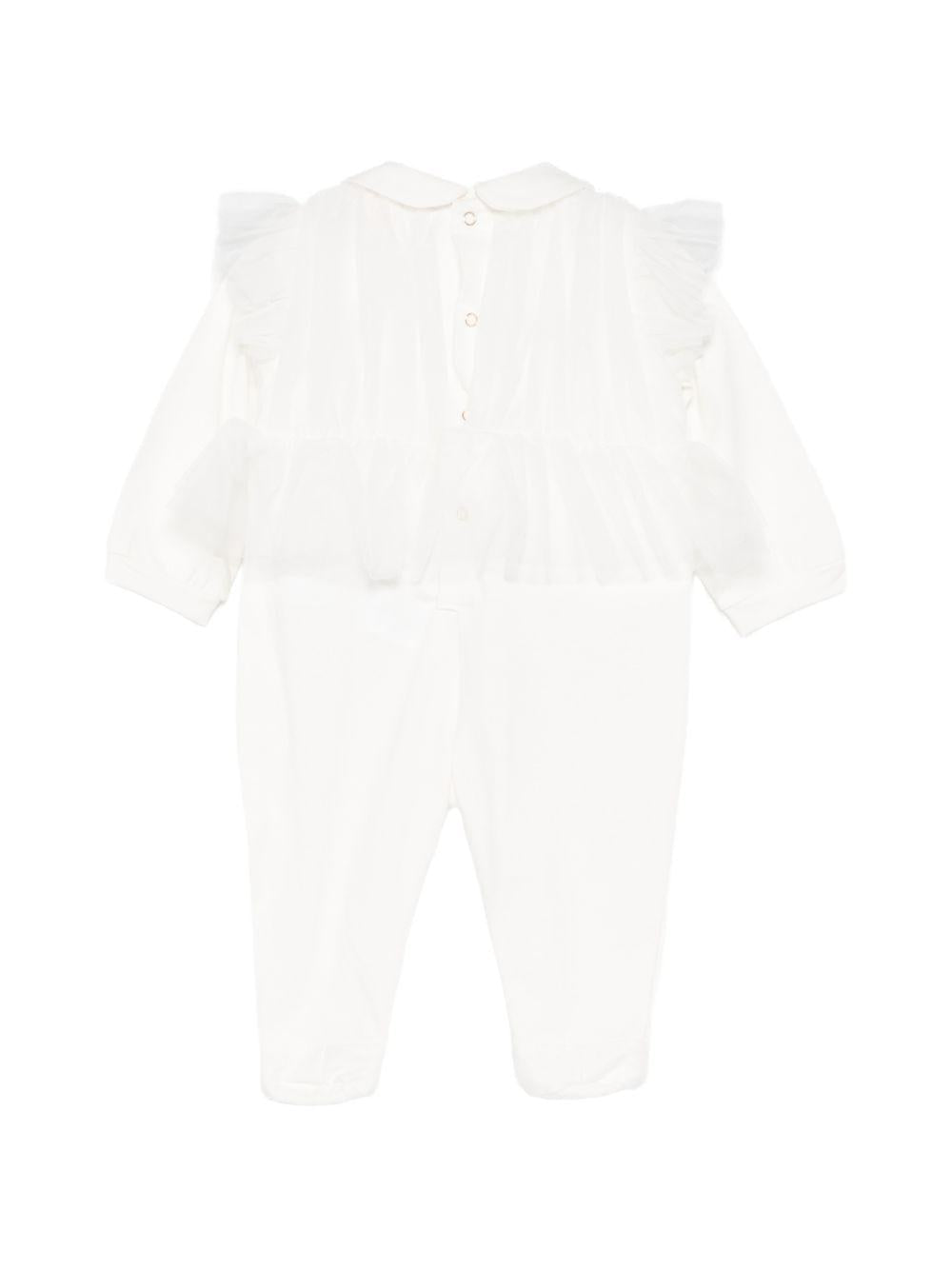 Tutina per neonata Elisabetta Franchi La Mia Bambina bianca con ruches - Rubino Kids