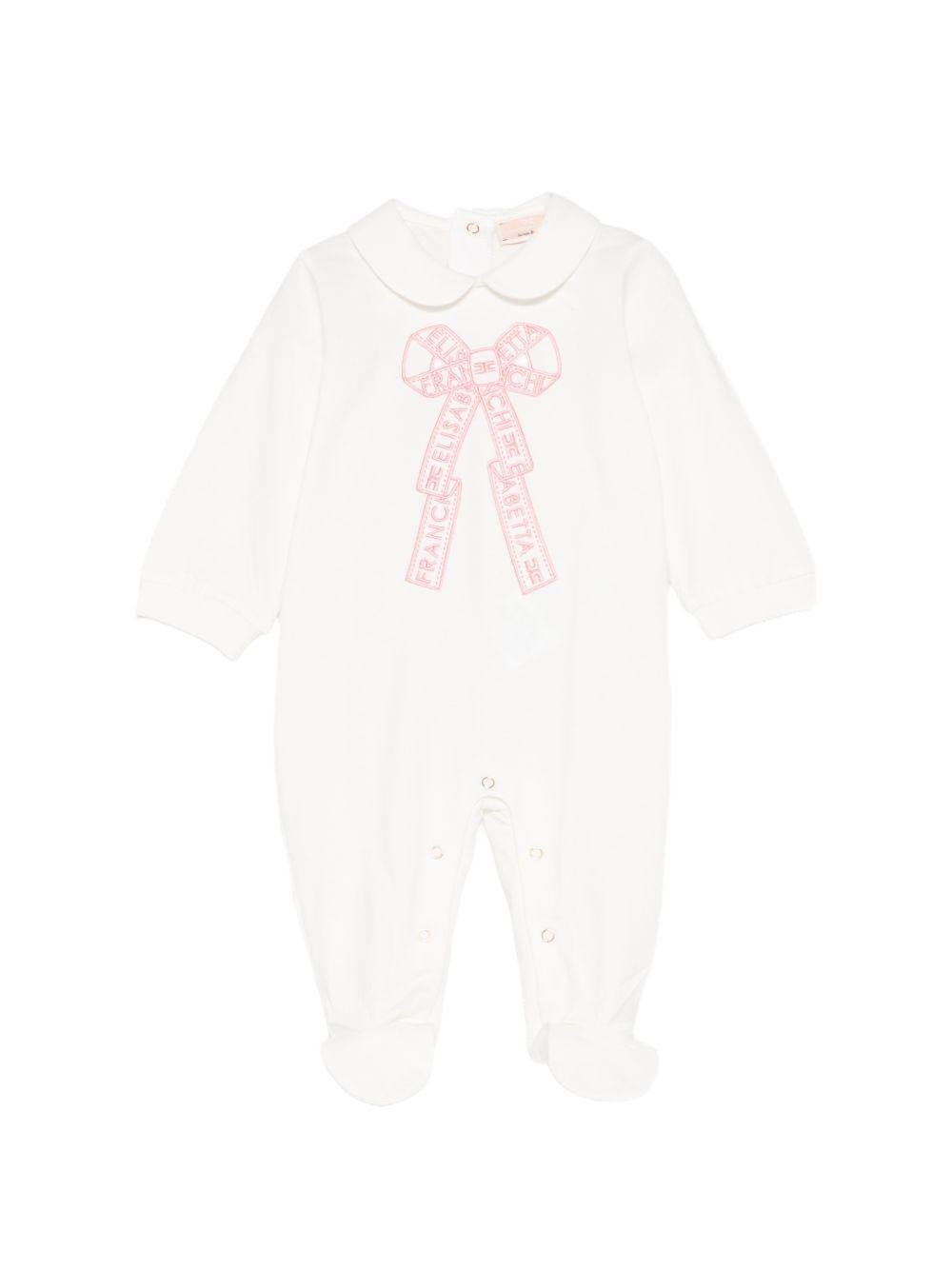 Tutina per neonata Elisabetta Franchi La Mia Bambina con dettaglio fiocco - Rubino Kids