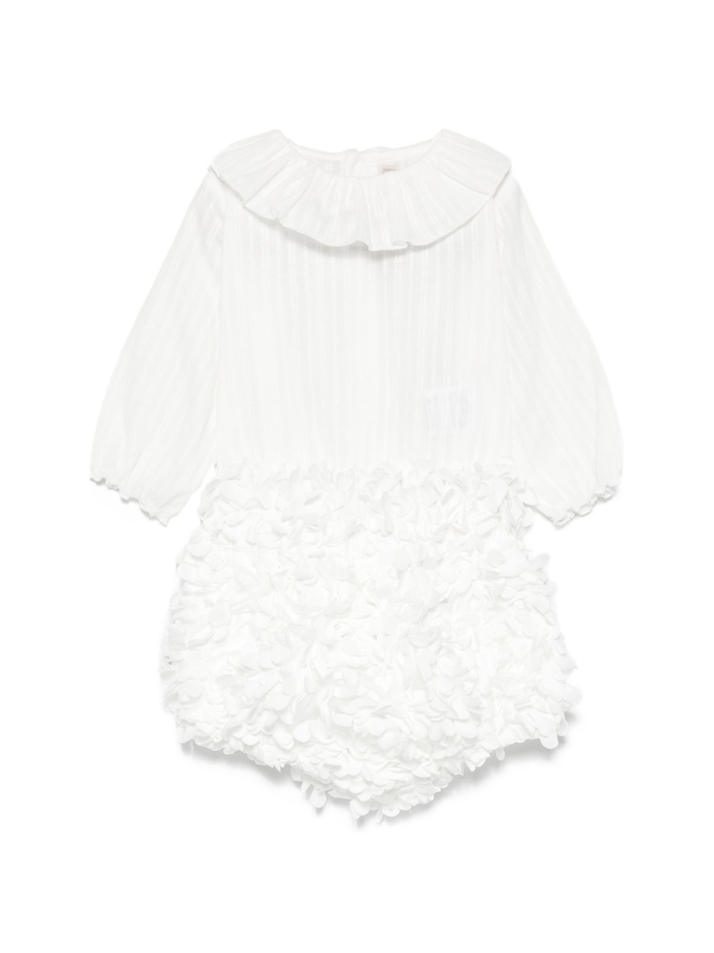 Tutina per neonata La Stupenderia bianca con decorazione a petali - Rubino Kids