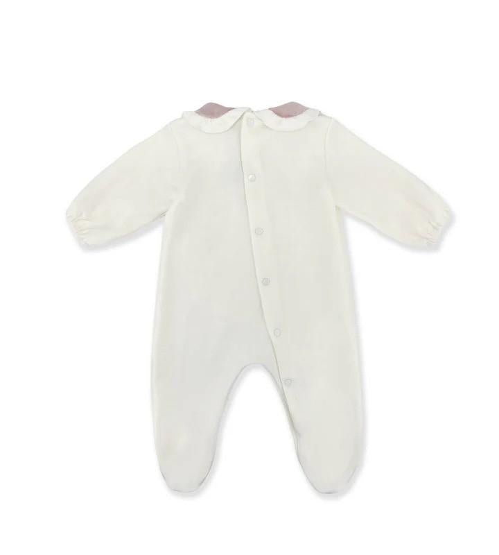 Tutina per neonata La Stupenderia bianca con dettagli rosa - Rubino Kids