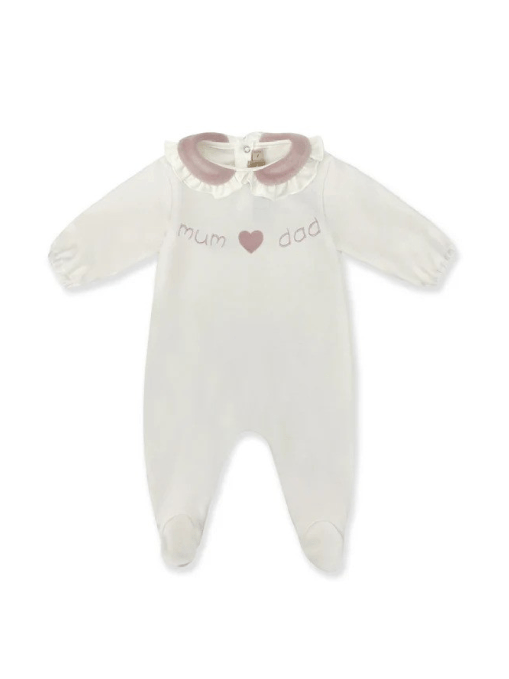 Tutina per neonata La Stupenderia bianca con dettagli rosa - Rubino Kids