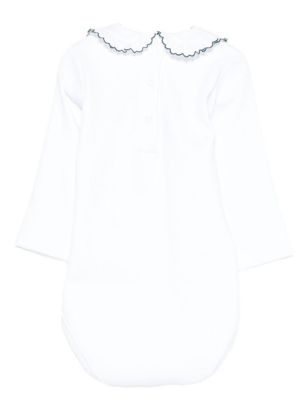Tutina per neonata Mariella Ferrari bianca con colletto alla Peter Pan - Rubino Kids