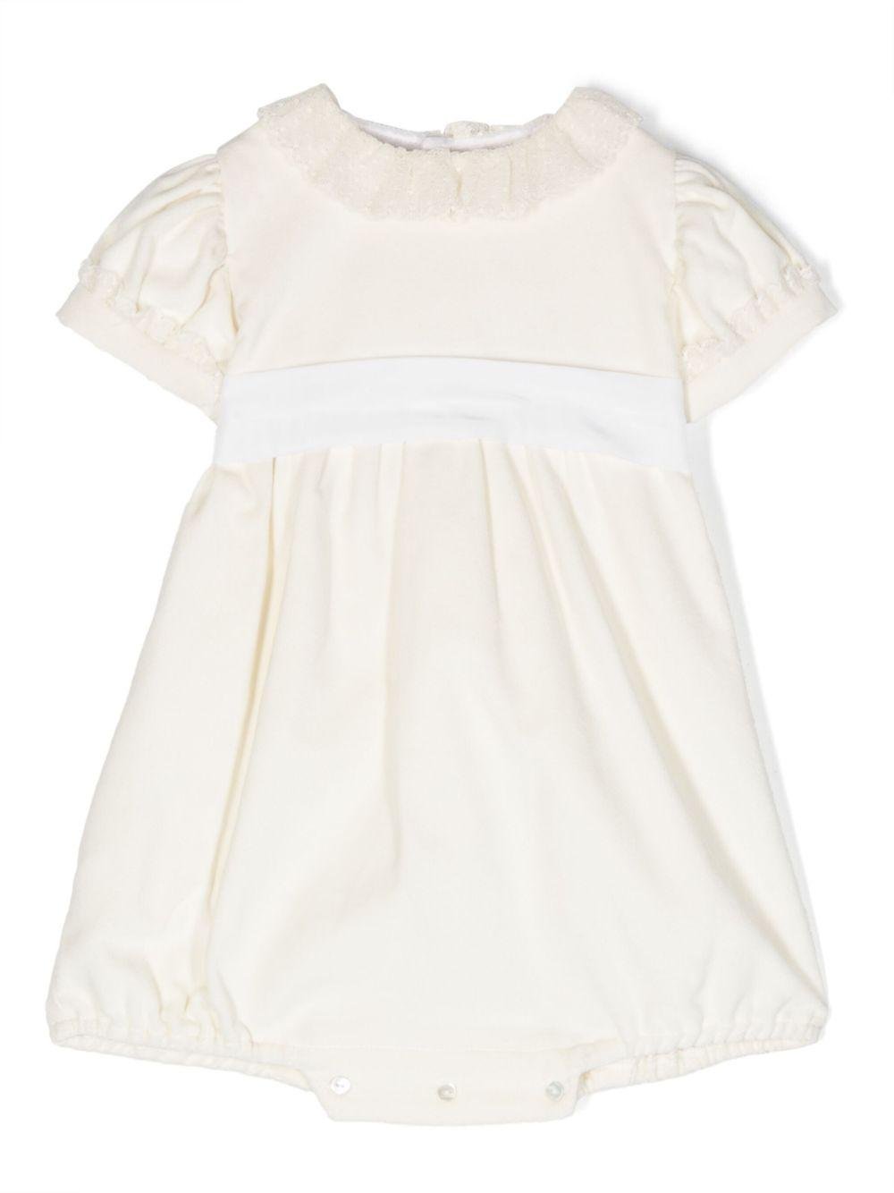 Tutina per neonata Mariella Ferrari bianco con fiocco - Rubino Kids