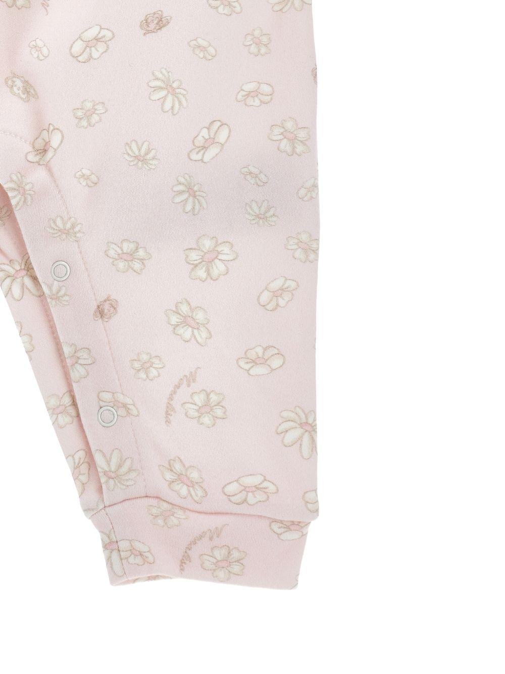 Tutina per neonata Monnalisa rosa con stampa coniglietti - Rubino Kids