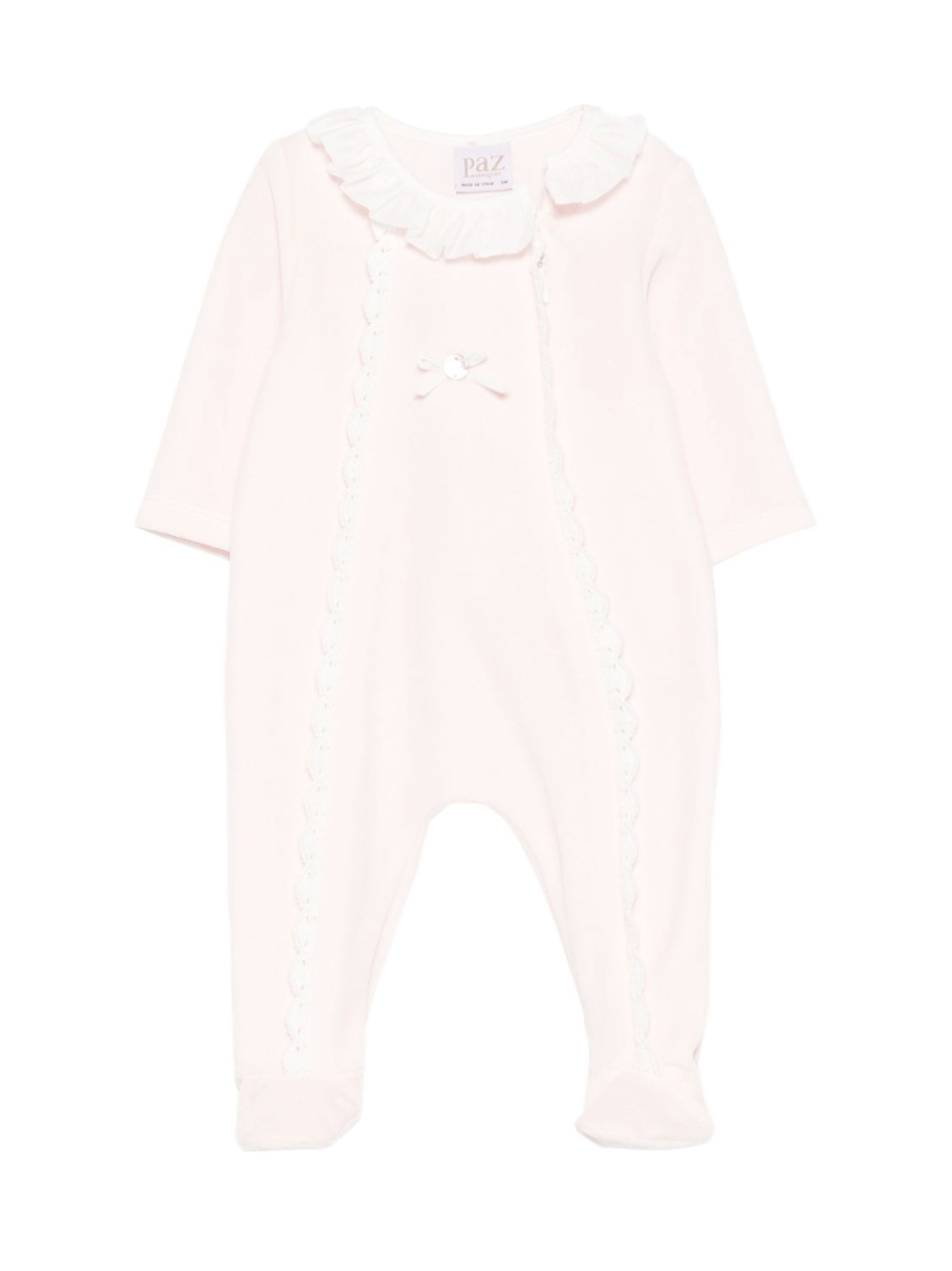 Tutina per neonata Paz Rodrìguez rosa con dettagli intrecciati - Rubino Kids