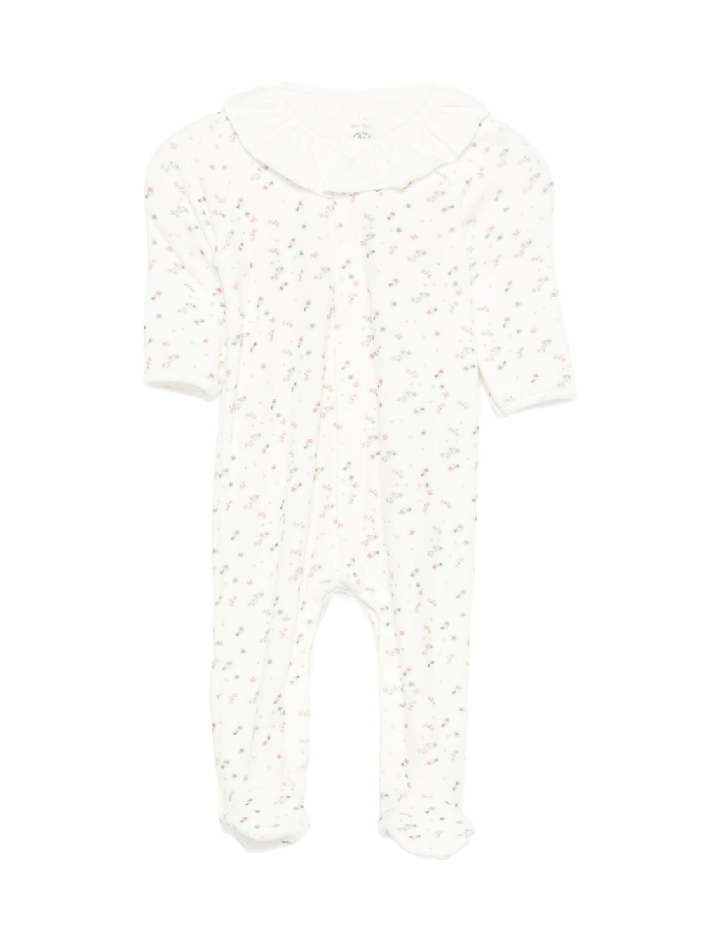 Tutina per neonata Petit Bateau bianco con motivo a fiori - Rubino Kids